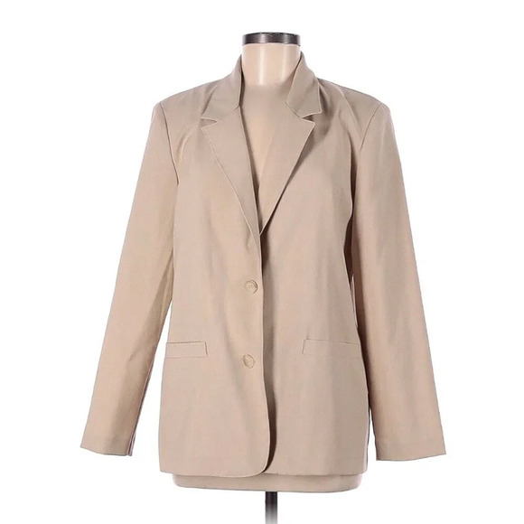 Alfred Dunner Blazer Jacket Tan Beige Nude Size 8 Work Corporate Business Casual - Picture 1 of 13